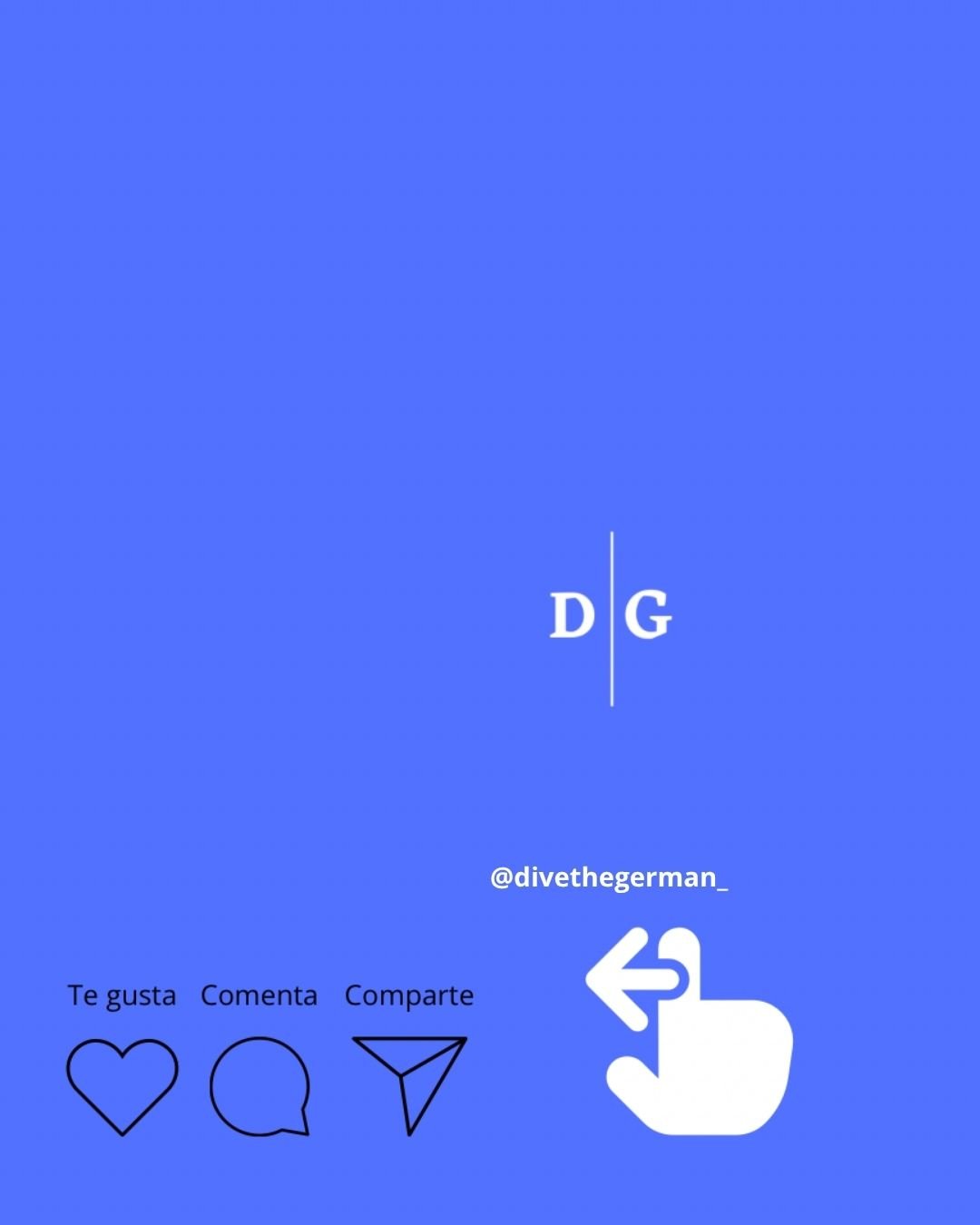 Creatividad de Dive the German para seguir, comentar y compartir en redes